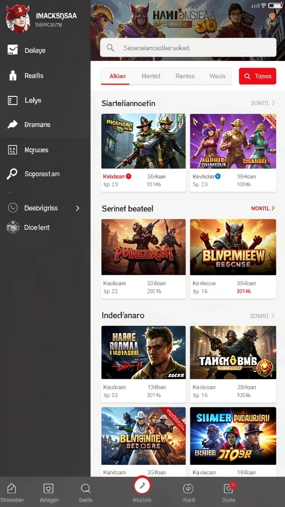 Beragam pilihan permainan menarik dalam aplikasi Download rk88 APK Terbaru untuk HP Android.