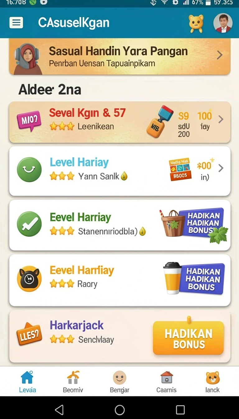 Beragam pilihan permainan menarik dalam aplikasi Aplikasi indoace Paling Baru untuk Android.
